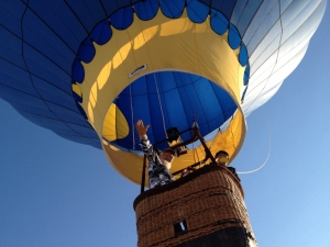Roy Walz Blue Moon hot air balloon farewell photo by Cheyenne MacMasters